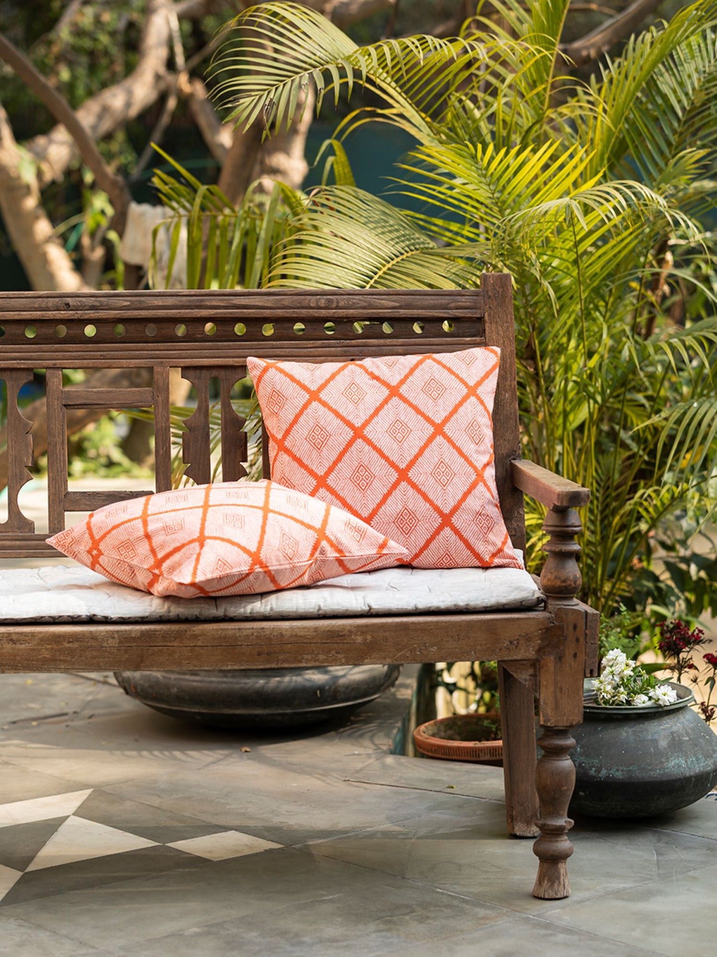 Cushion Cover : Aztec Orange