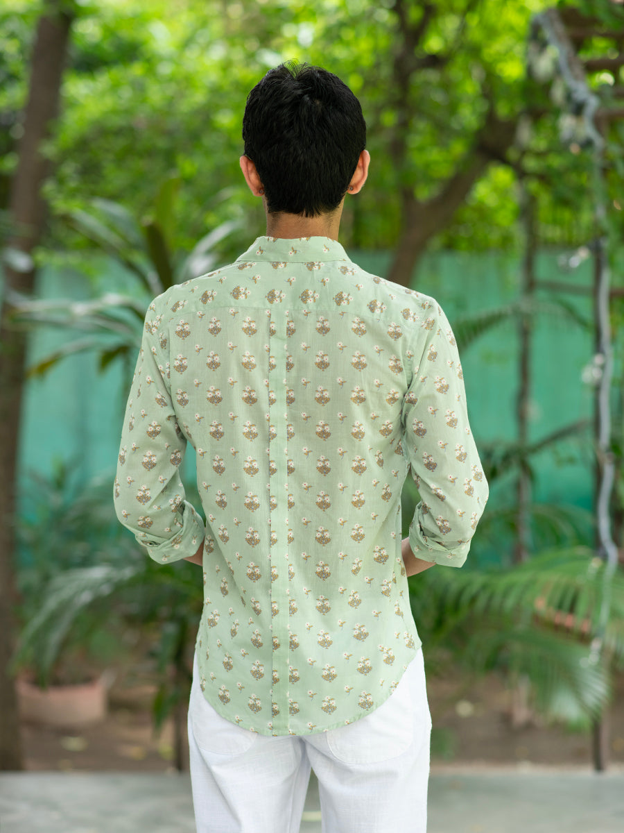 Xavier Mens Shirt F/S : Chanderi Mint