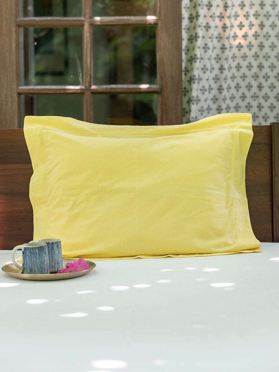 Solid Pillow Cover : Yellow