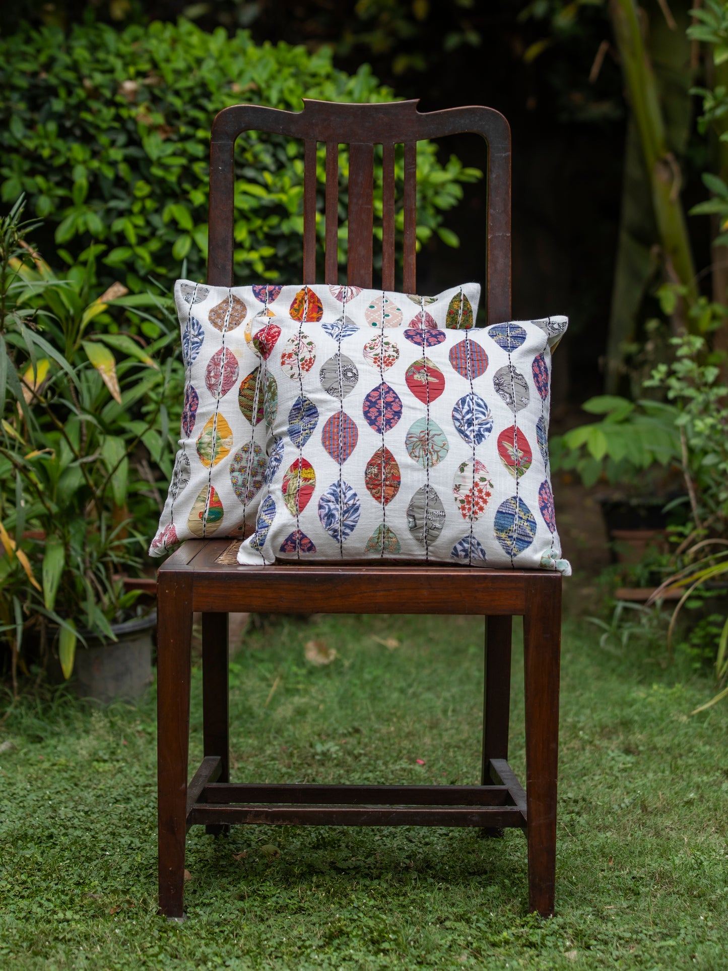 Green Cushion Cover : Leaf Drop