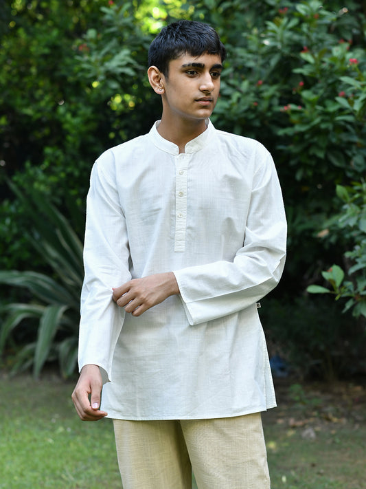 Men's Kurti : White