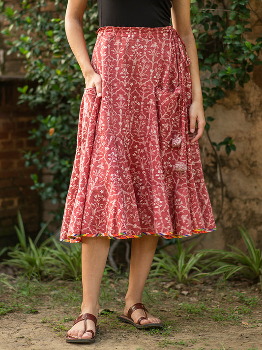 Summer Skirt : Jahana Maroon