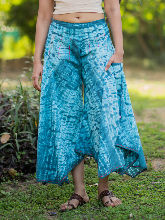 Rave Pant : Tie Dye Shibori Turquise