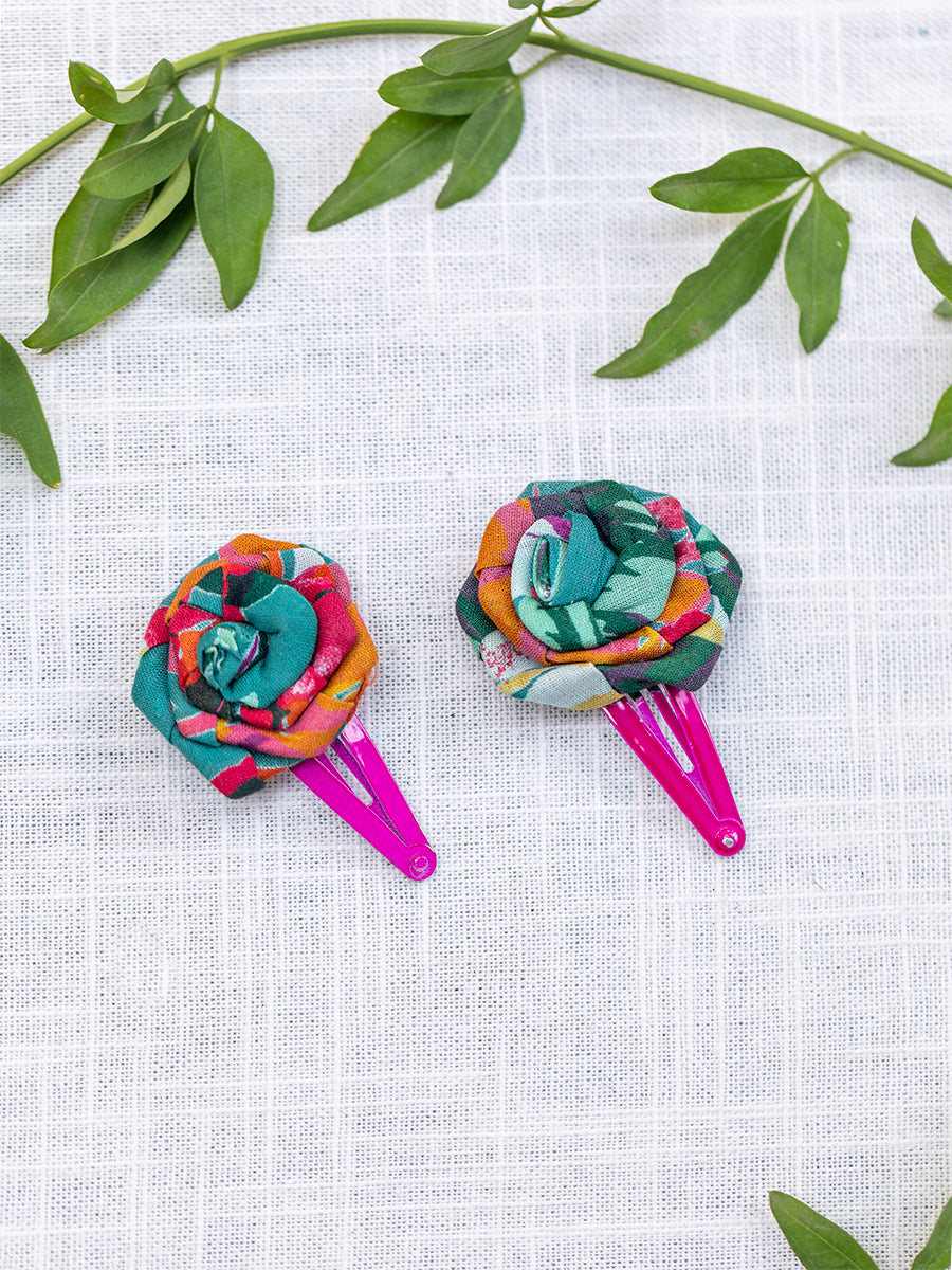 Roses Hair Clip Set of 2 : Assorted