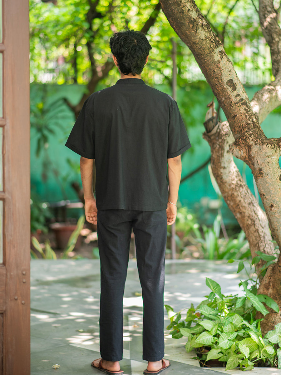 Anthony Shirt H/S : Slub Black