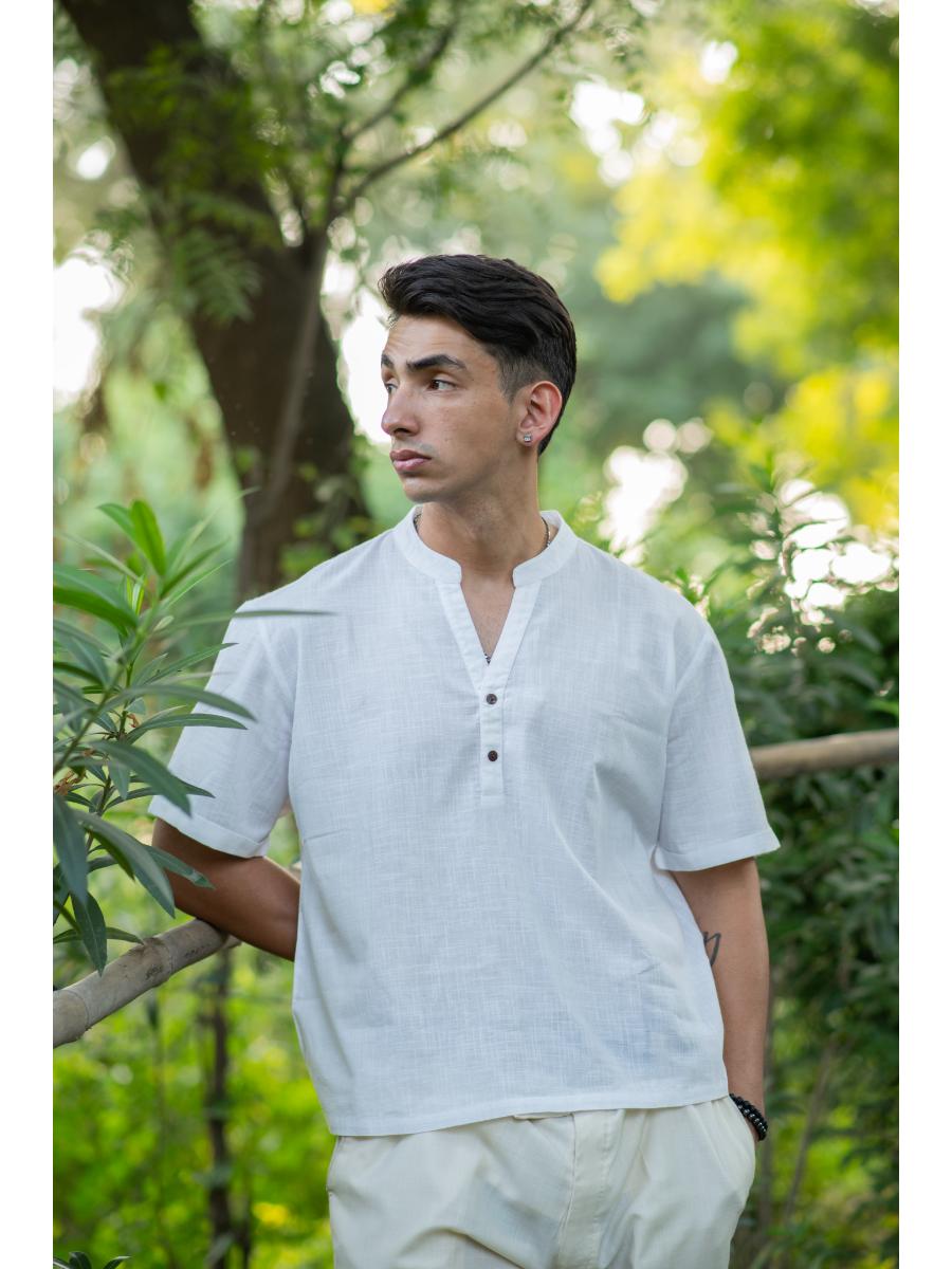 Anthony Shirt H/S : Slub White