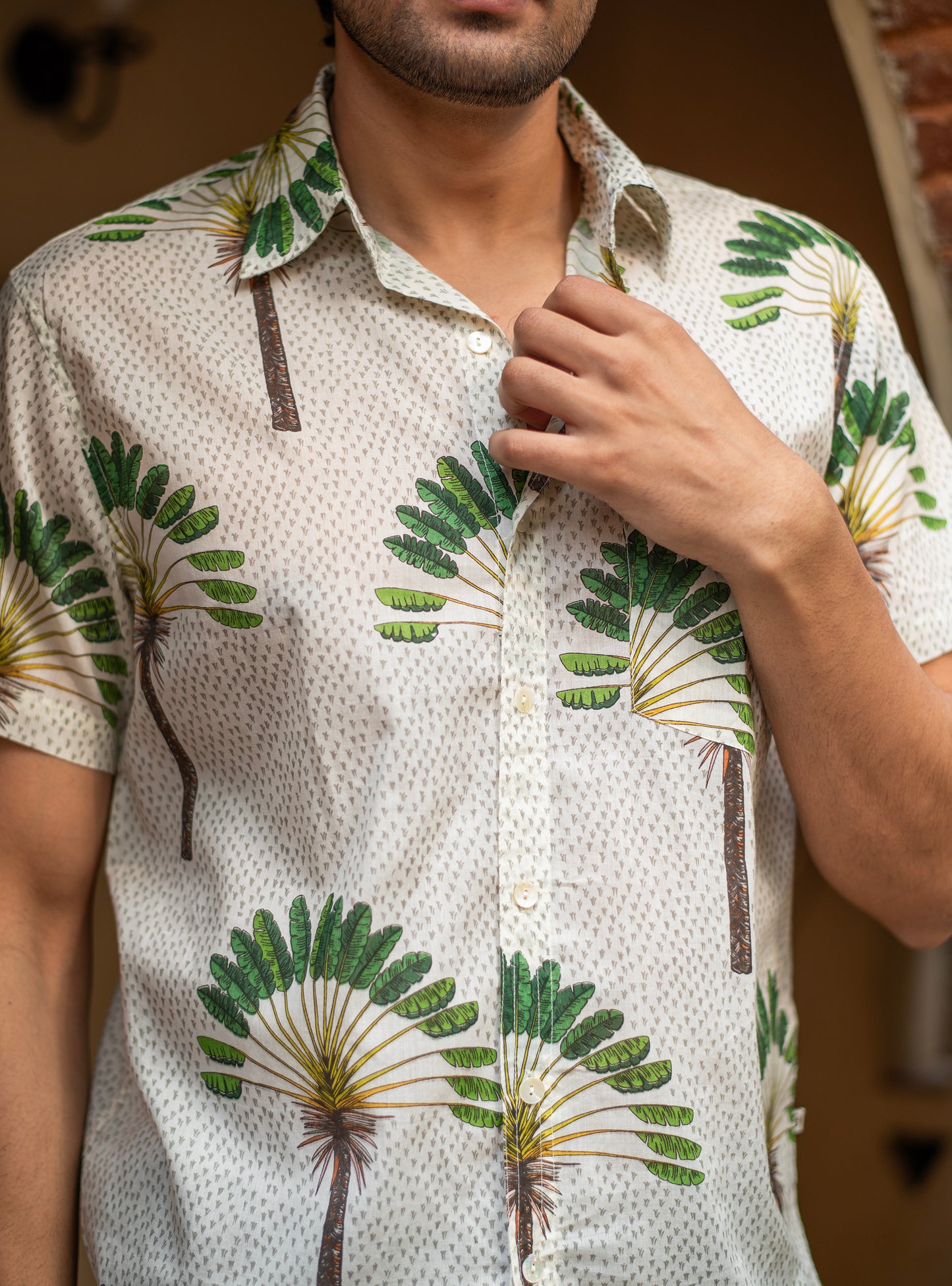 Xavier Mens Shirt H/S : Banana Country