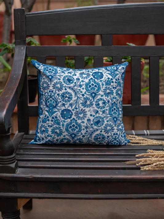 Cushion Cover : Bellur Blue & White