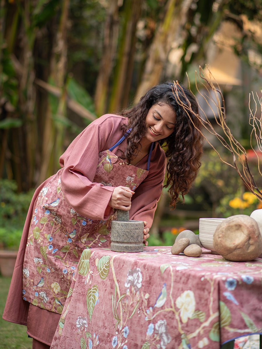 Canvas Apron : Birch Rose