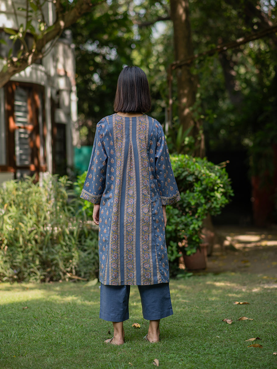 Branch Kurta : Chanderi Denim