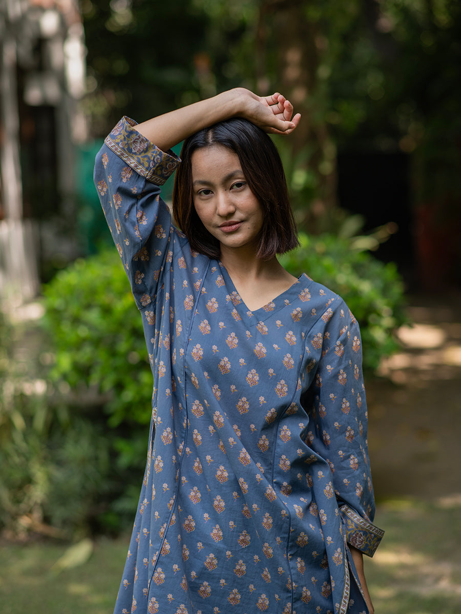 Branch Kurta : Chanderi Denim