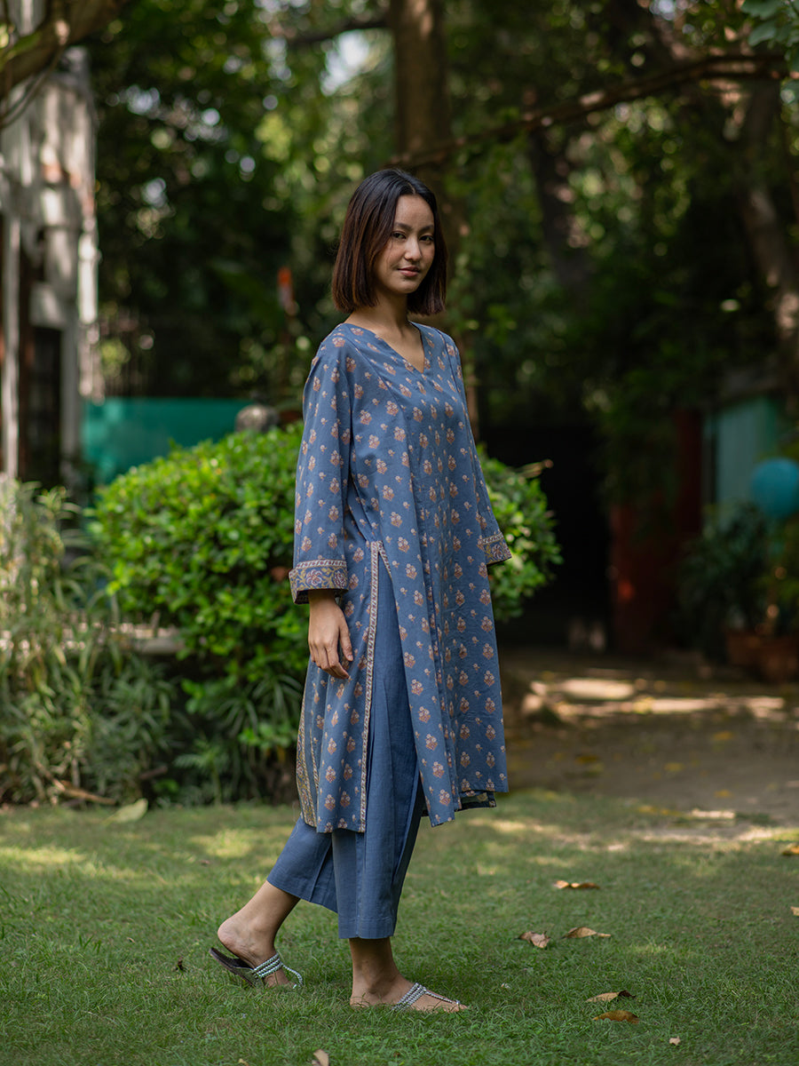 Branch Kurta : Chanderi Denim