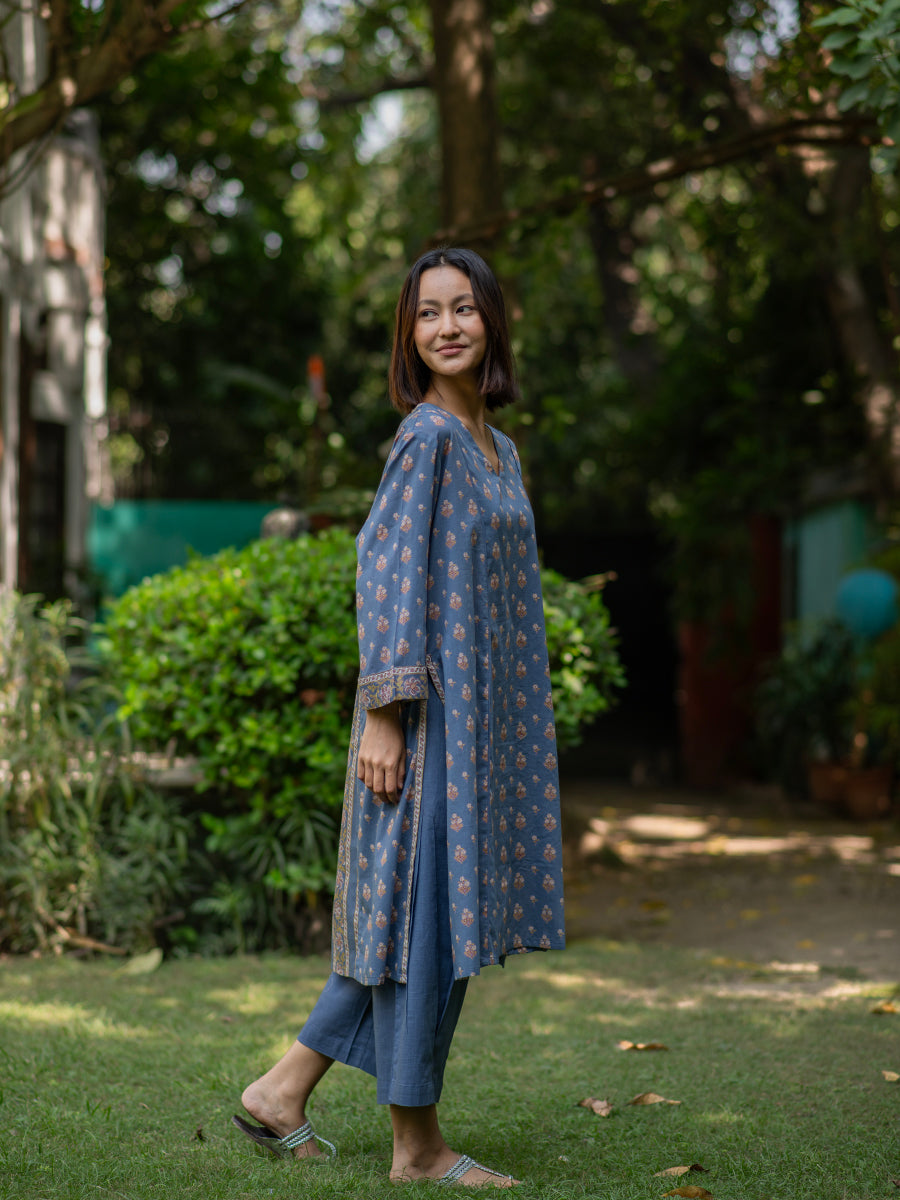 Branch Kurta : Chanderi Denim