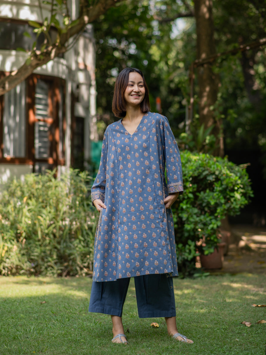 Branch Kurta : Chanderi Denim