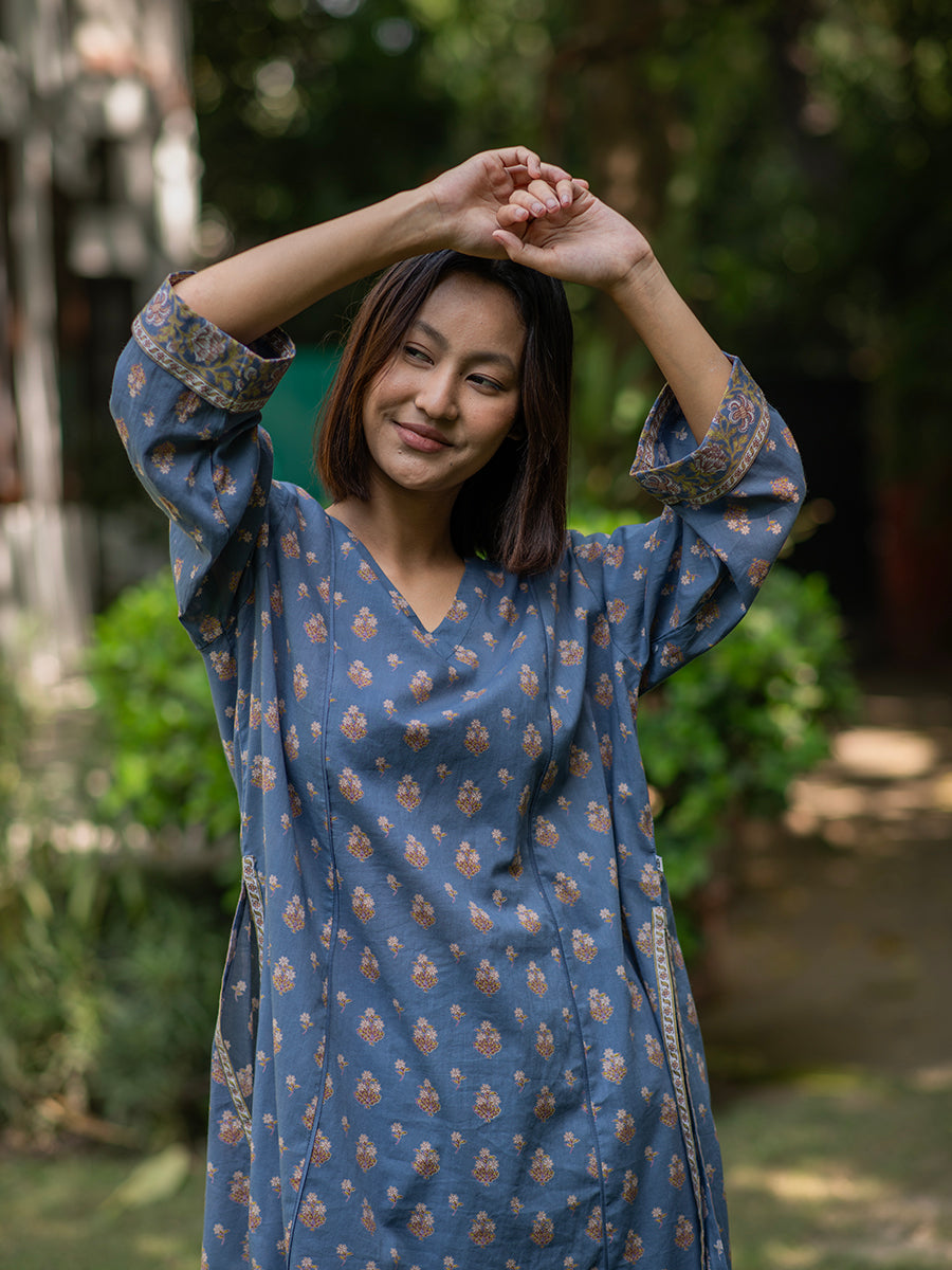 Branch Kurta : Chanderi Denim