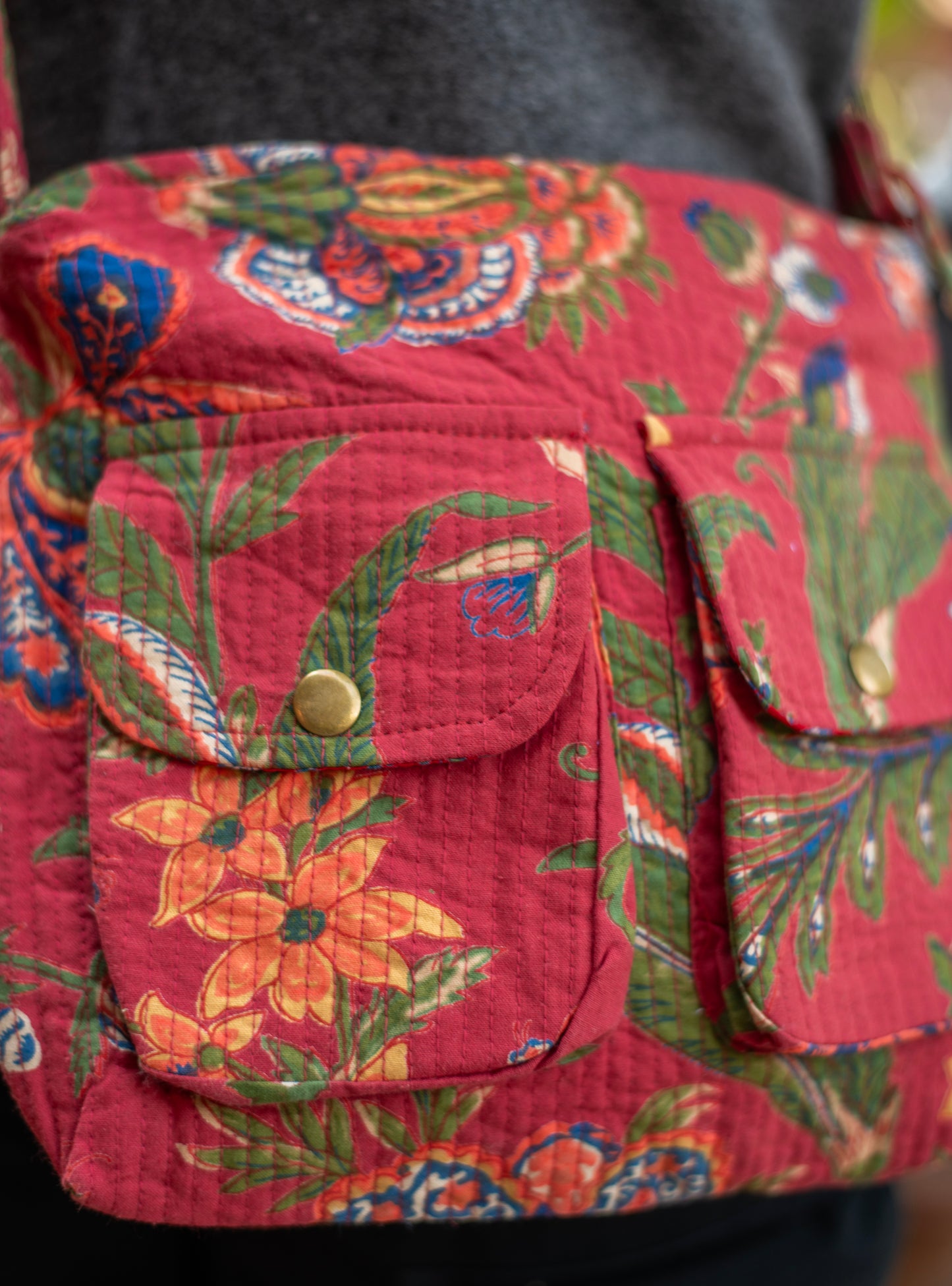 Quilted Camp Bag	: Hawaii Chilli