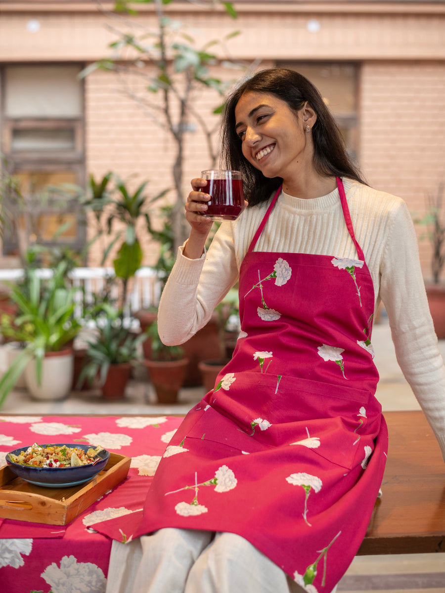 Canvas Apron : Carnation Pink