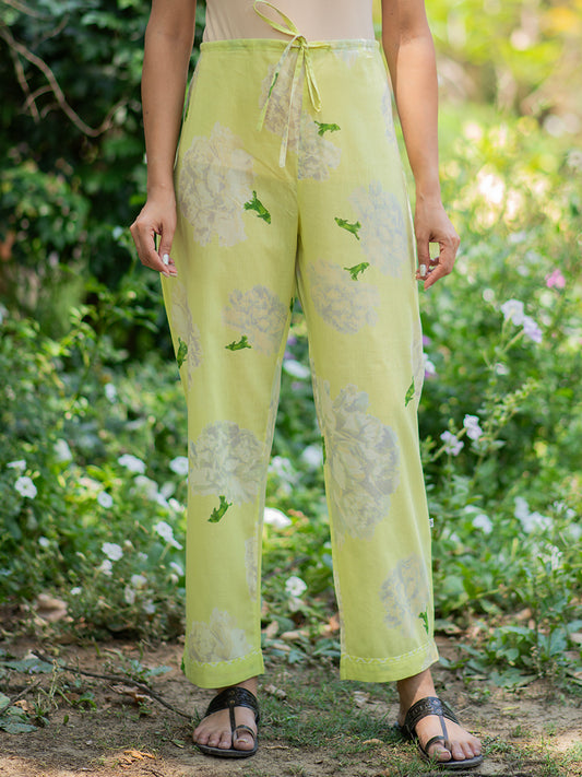 Palazzo Pant : Carnation Lime