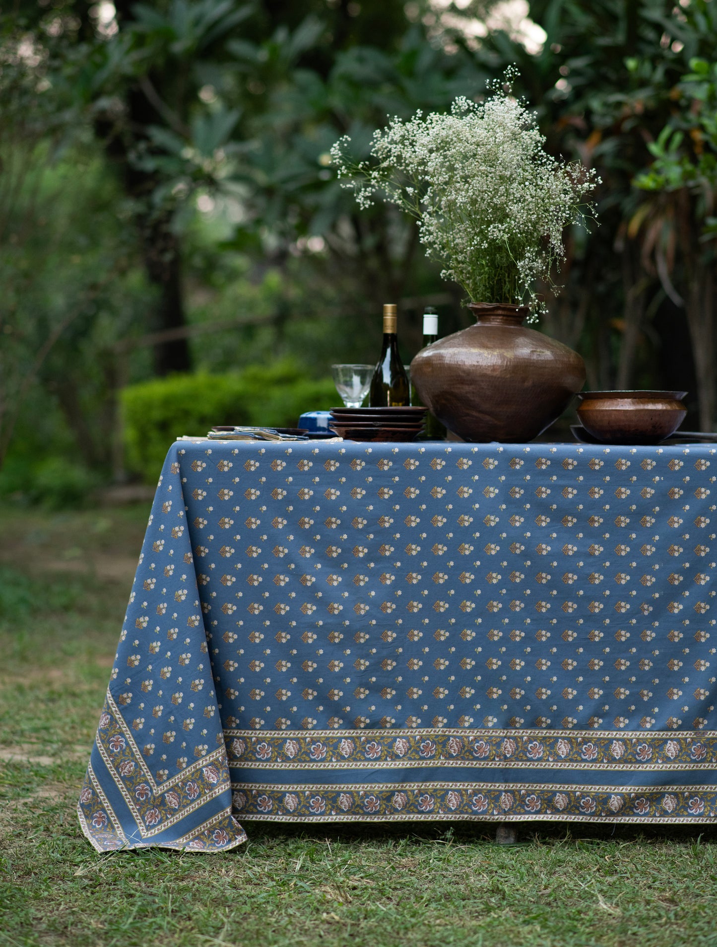 Table Cloth : Chanderi Denim