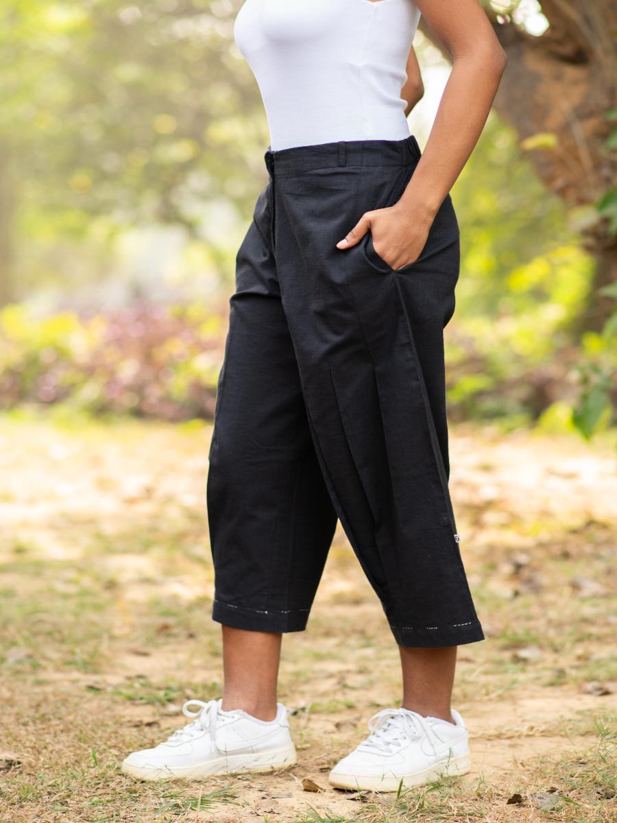 Cycle Pant Hand Emb : Black