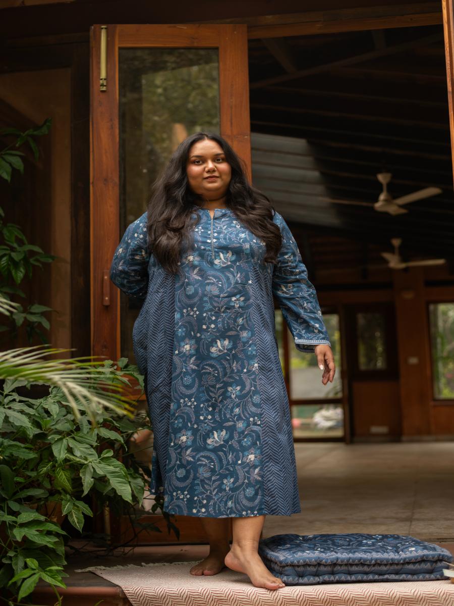 Lali Kurta : Pulicat Indigo