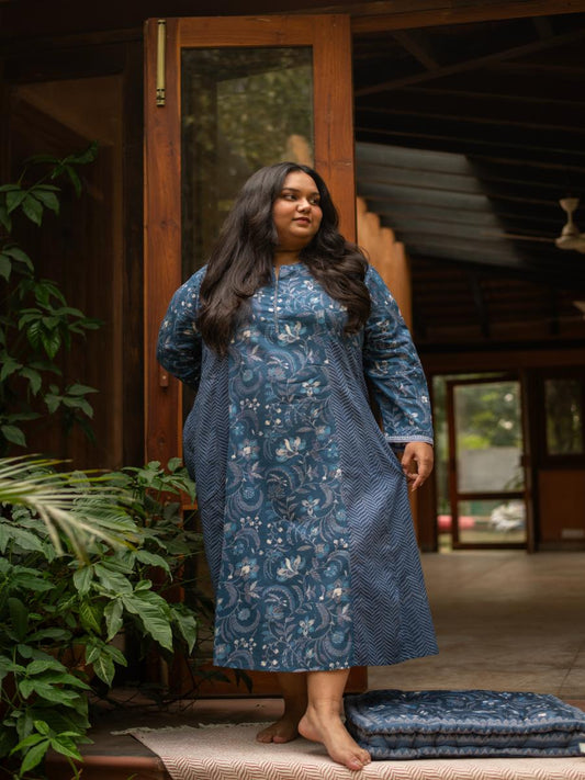 Lali Kurta : Pulicat Indigo