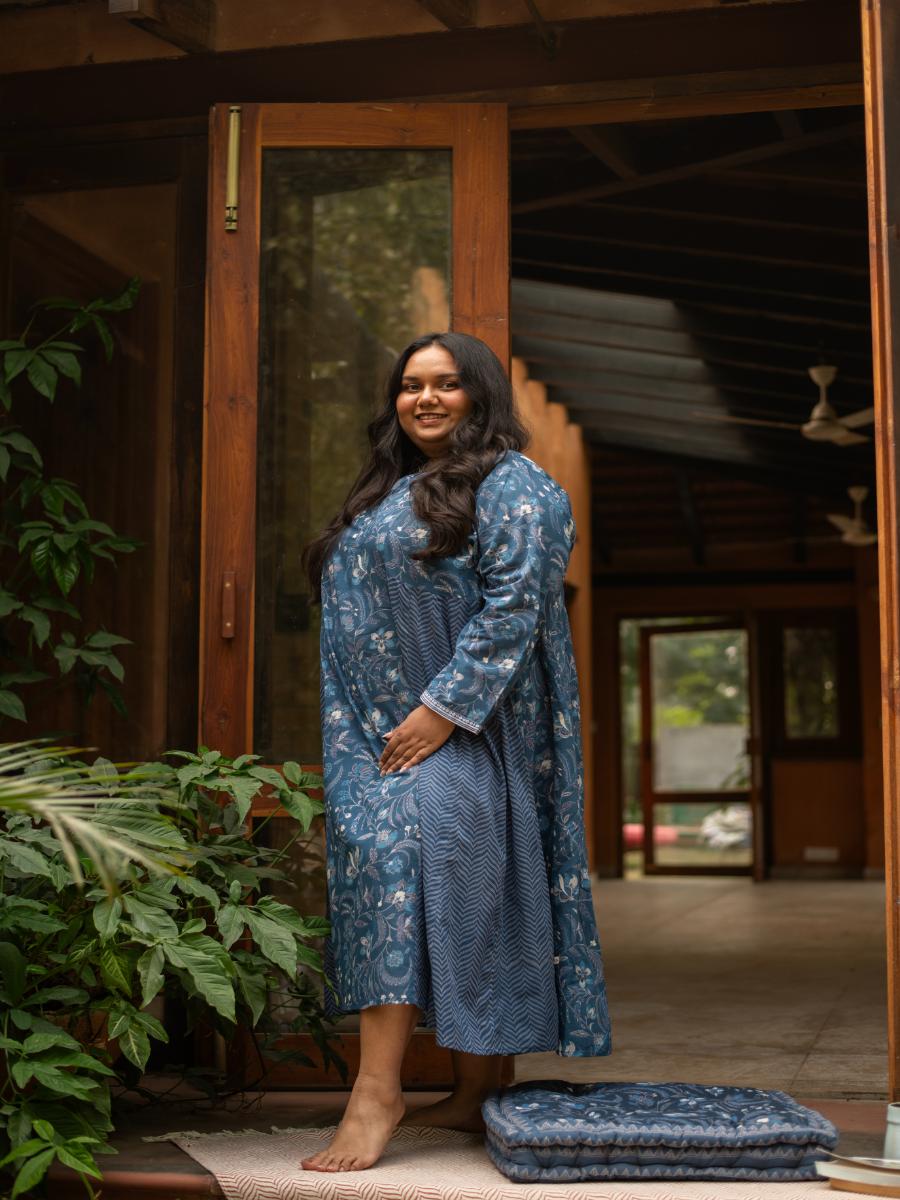 Lali Kurta : Pulicat Indigo