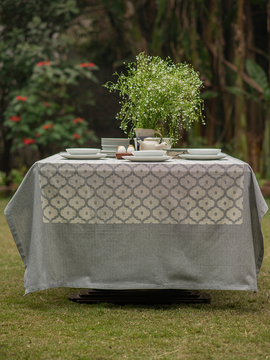 Handloom Tablecloth : Jaal Grey