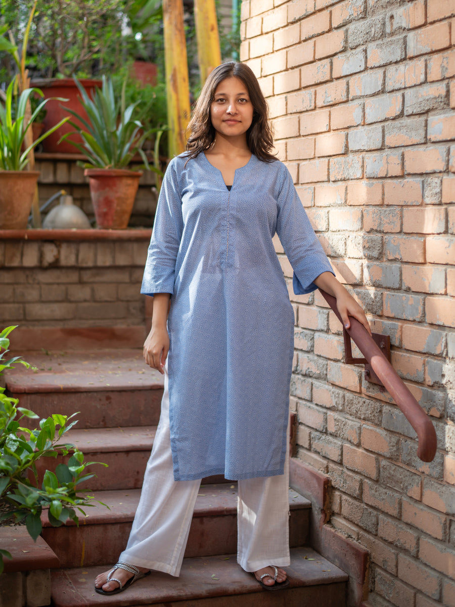 Lali Kurta : Boro Bindi Blue