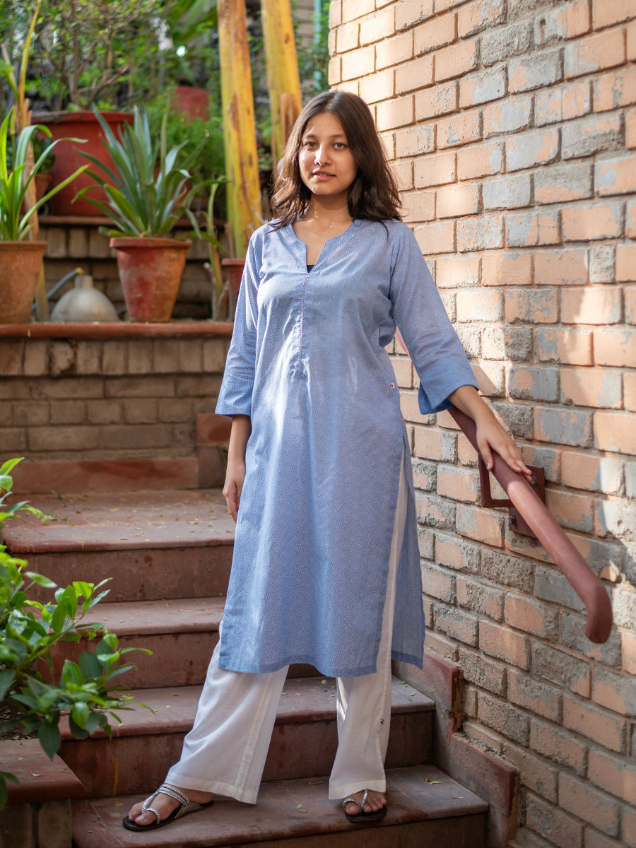 Lali Kurta : Boro Bindi Blue