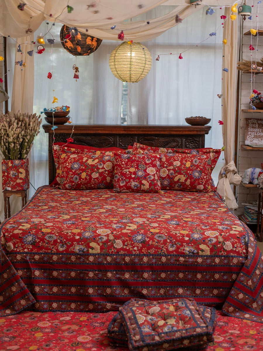 Bed Cover : Malabar Rust