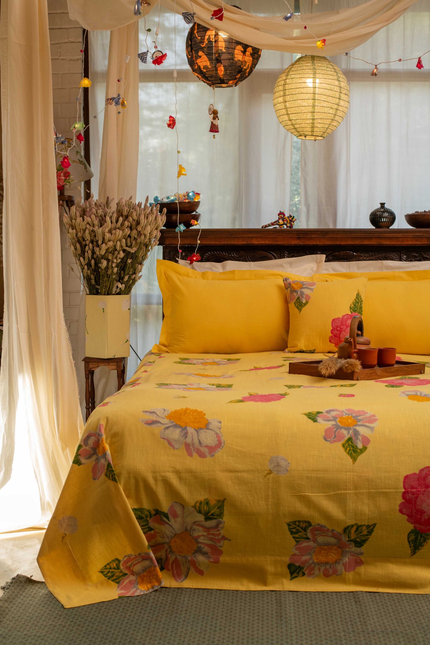 Bed Cover : Beading Madrid Yellow