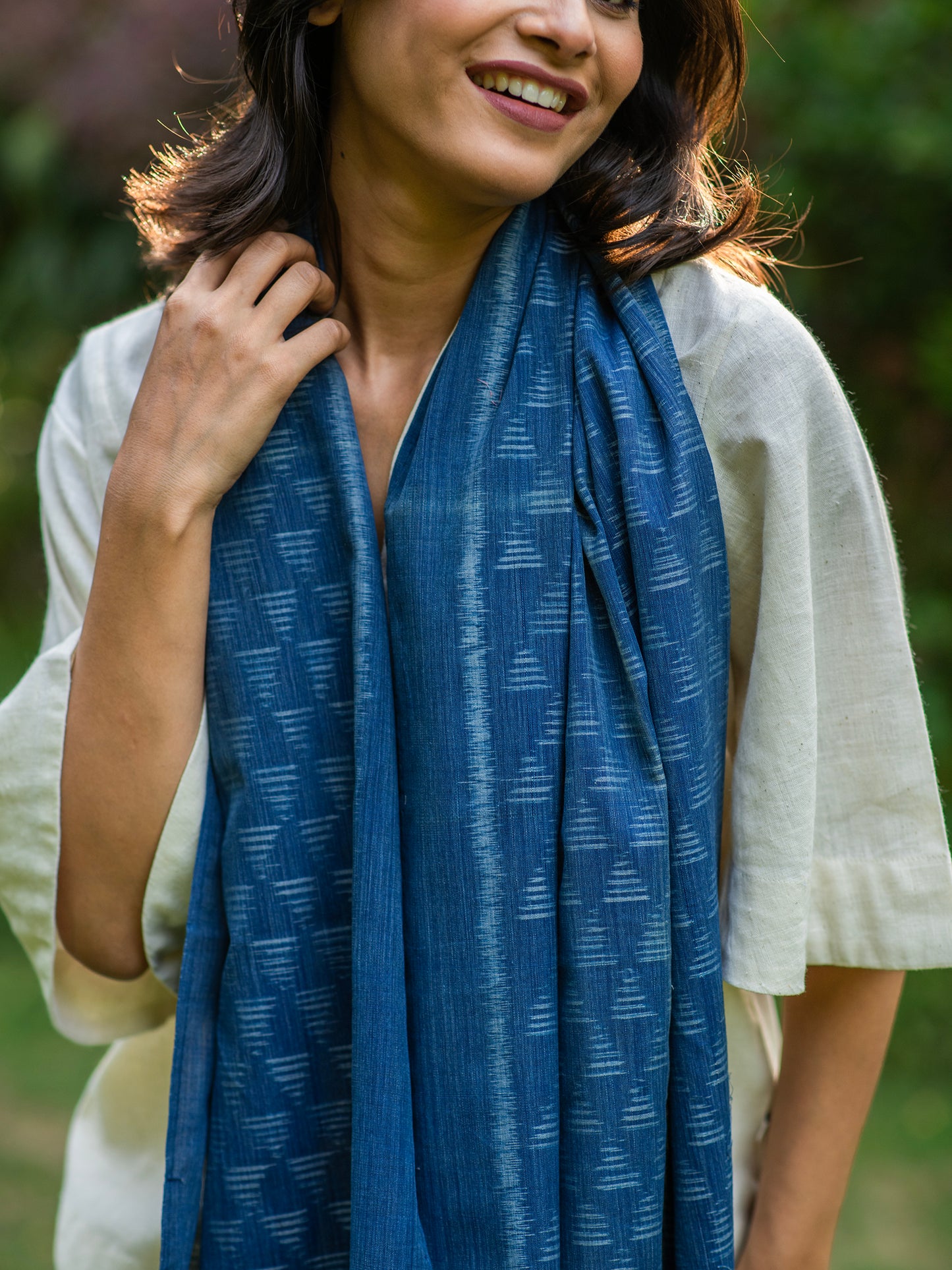 Ikat Stole : Indigo Assorted