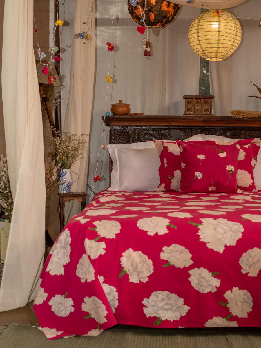 Bed Cover : Carnation Pink