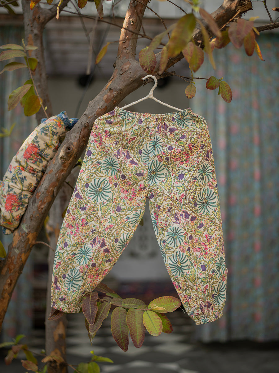 Kids Harem Pant : Palm Ice