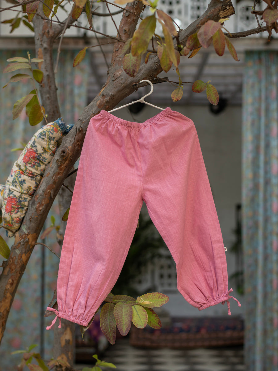 Kids Harem Pant : Slub Dusty Rose