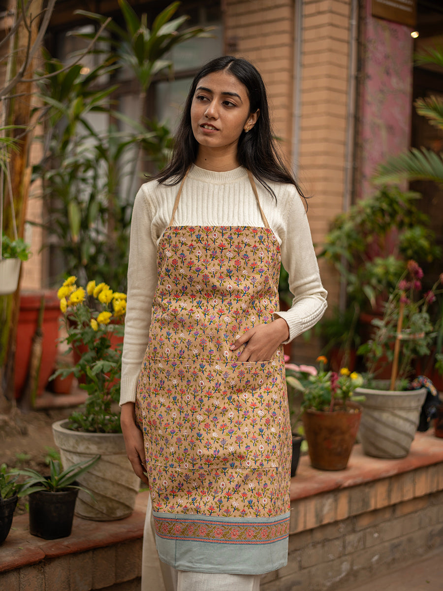 Canvas Apron : Eden Beige