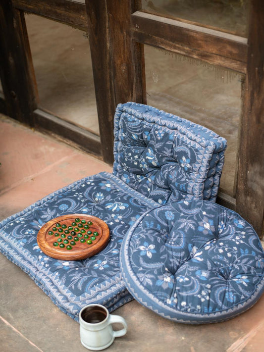 Floor Cushion : Pulicat Indigo