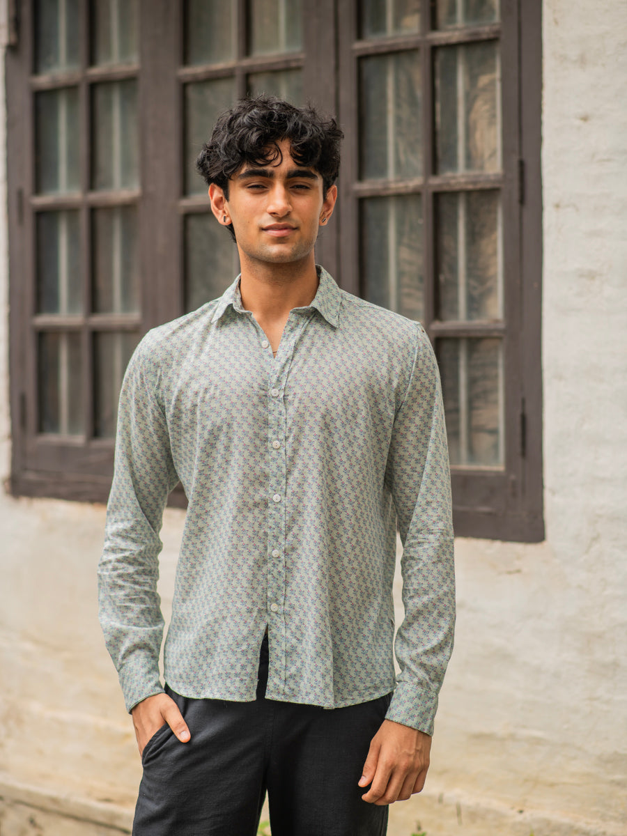 Hangout Mens Shirt F/S : Dhania Mint