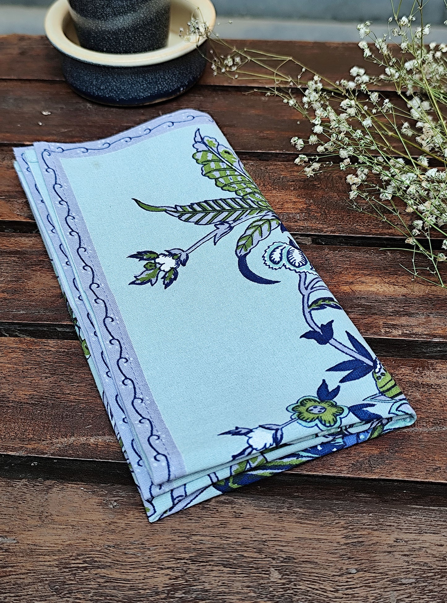 Printed Napkin Set of 6 : Hawaii Aqua