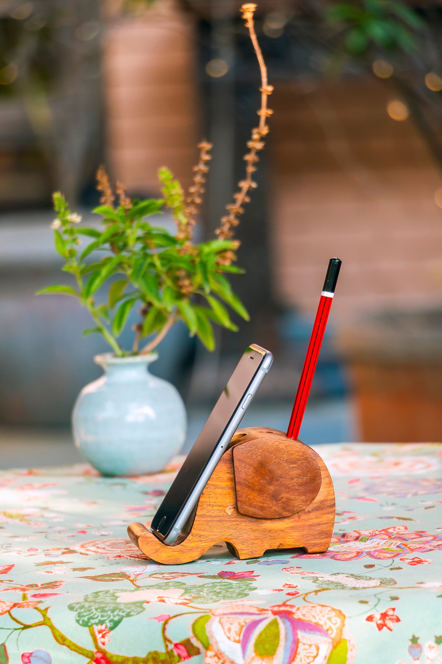 Mobile Stand Elephant : Wooden