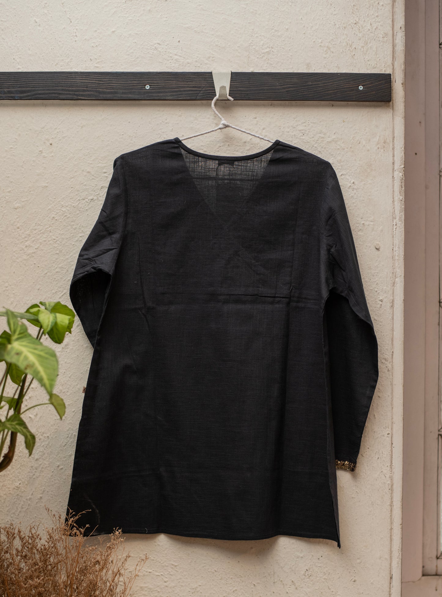 J Top : Slub Black