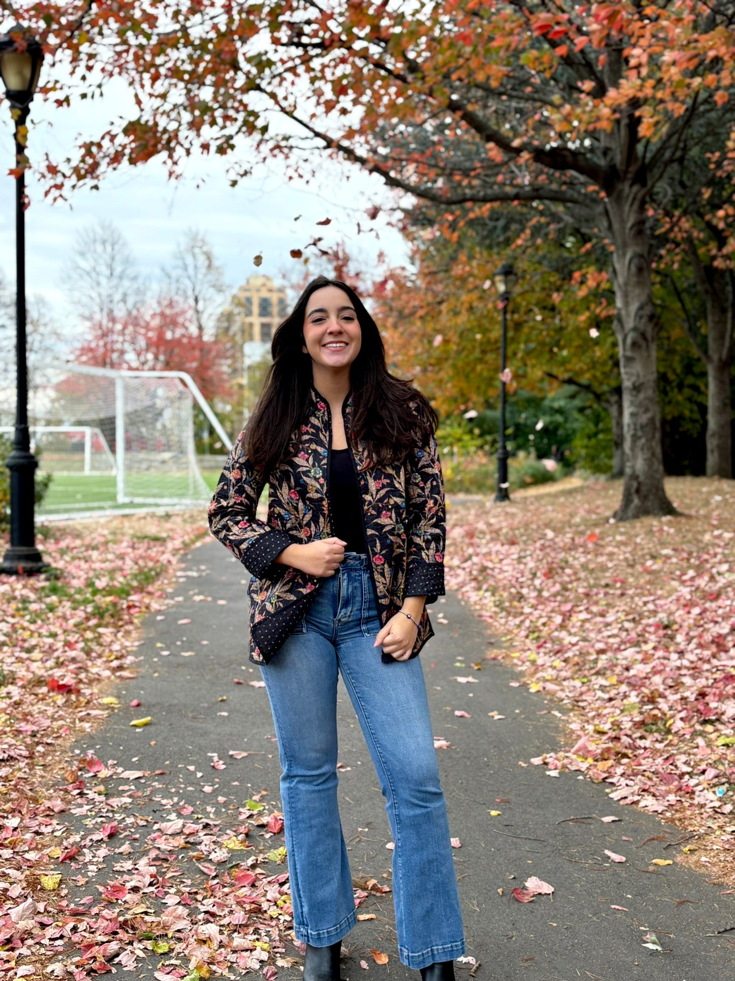 Easy Fit Reversible Jacket : Wildflower Black