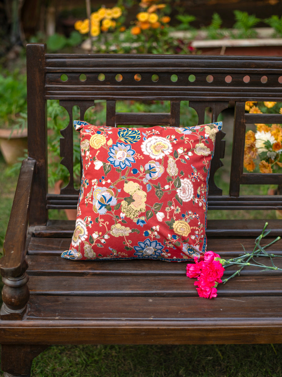 Cushion Cover : Malabar Rust