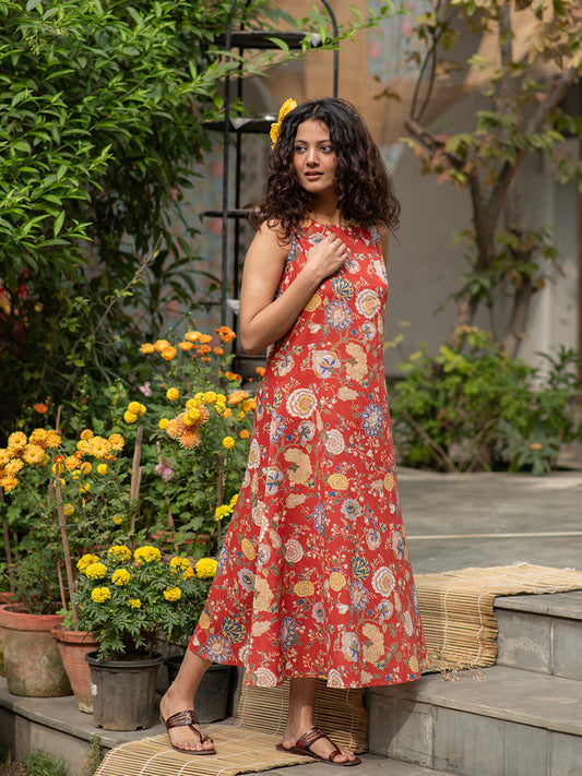 Martina Dress : Malabar Rust