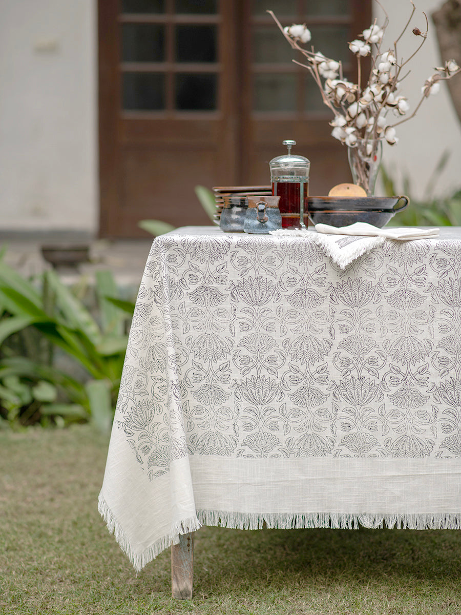 Table Cloth : Mysore Black White