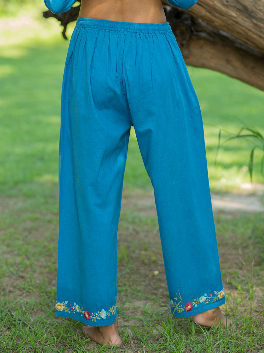 Palazzo Pant : Deep Blue