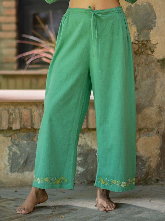 Palazzo Pant : Emerald