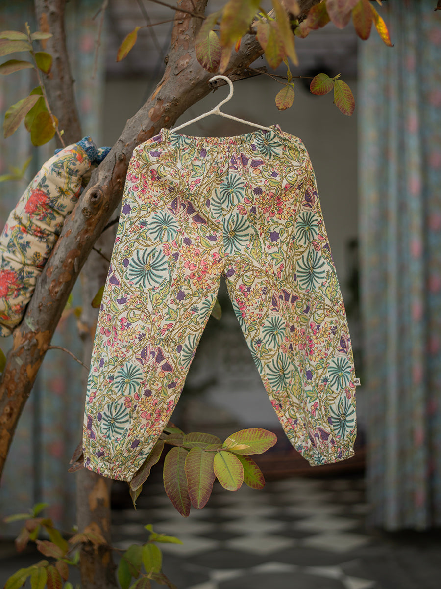 Kids Harem Pant : Palm Ice