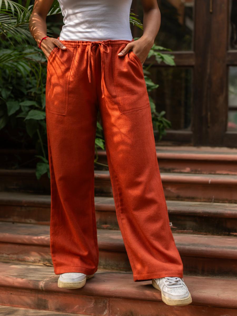 Patch Pocket Pant (Hearing Wool) : Paprika